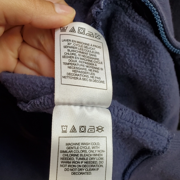 Disney Park hoodie full zipper blue embroidery sweater size M - Picture 10 of 11